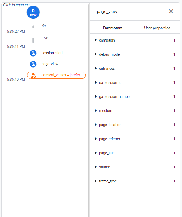 Google Analytics 4 Debug Mode - Události a parametry